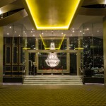 Dorsett Singapore hotel entrance illuminated with LED lights