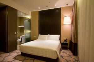 Dorsett Singapore hotel room fully lit with LED lights 2
