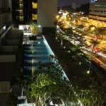 Dorsett Singapore pool deck entirely lit with LED lamps 2